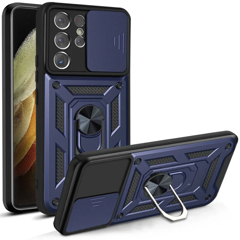 Shockproof Armor Case For Samsung Galaxy S22 S21 S20 Ultra Plus S21FE S20FE Camera Lens Protection