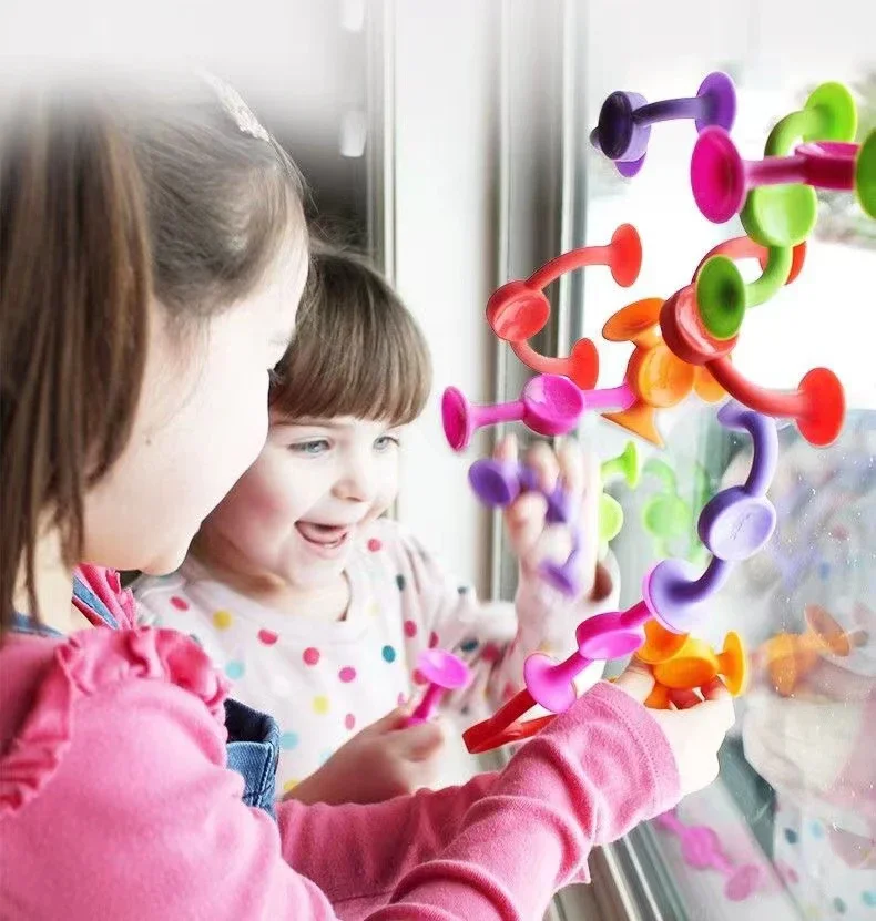 Multicolored Sucker Toys,Building Blocks Pop Suction Cup Toy,Construction Set,Parent-child