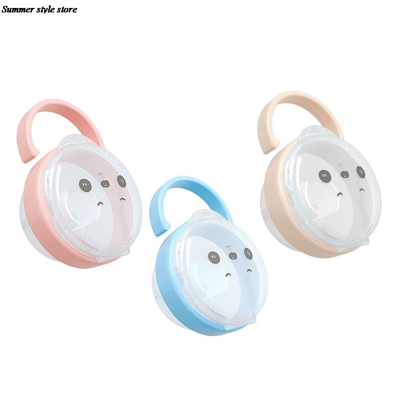 Cartoon Expression Nipple Storage Box Portable Baby Pacifier Nipple Kid Travel Case Soother Container Holder Pacifier Dummy Box