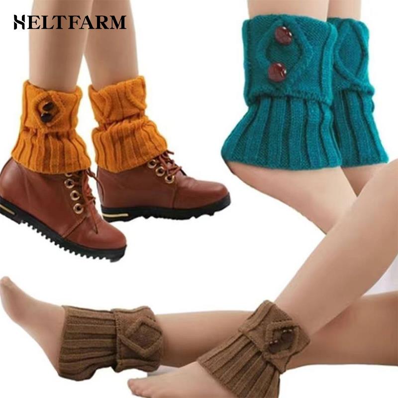 Warm Boot Cuffs Cosplay Socks Decor 1 Pair Of Leg Sleeves Warmers Women Warm Winter Knit Foot Cover Crochet Knee Socks