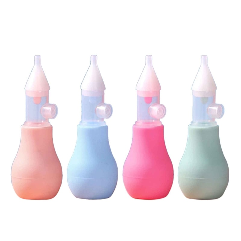 Soft Nasal Aspirator for Baby Nose Vacuum Suction Manual Nose Aspirator Nasal Cleaning Tool Backflow-proof Nose Sucker