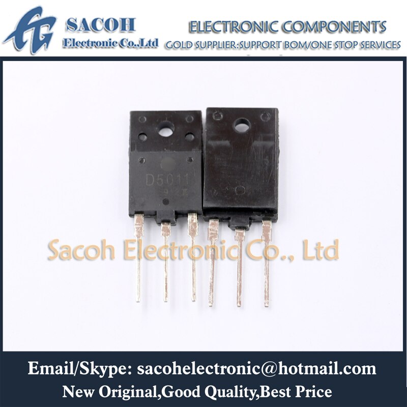 New Original 10Pcs 2SD5011 2SD5017 2SD5029 TO-3PF 3.5A 1500V Silicon NPN Power Transistor