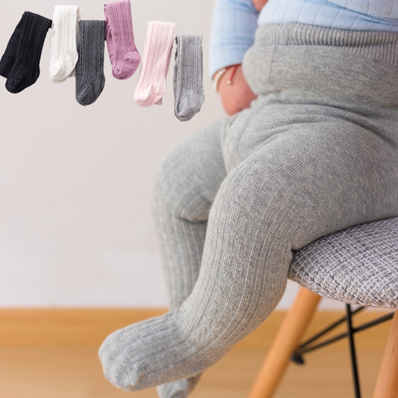 Spring Autumn Baby Tights Cotton Elastic Baby Girl Tights Socks Knitted Infant Baby Pantyhose Newborn Stockings Pants 0-6Years