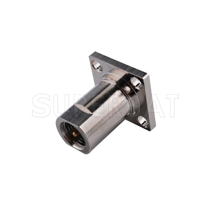 Superbat 10pcs FME 4 Hole Panel Mount Male with Extended Dielectric&Solder Post RF Coaxial Connector