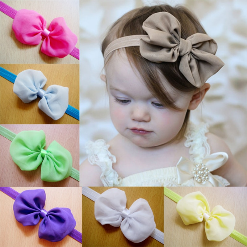 Baby Headband Ribbon Handmade DIY Toddler Infant Kids Hair Accessories Girl Newborn Bows Bowknot Bandage