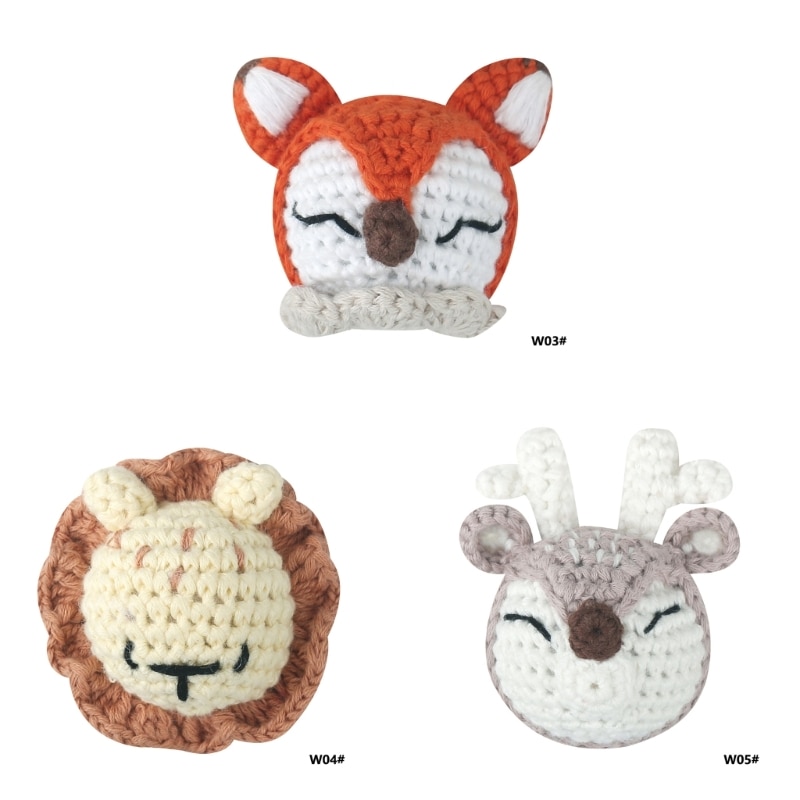 HUYU Animal Bead Rattle Toy Pacifier Bead Teether Necklace DIY Kit Baby Teething Gift