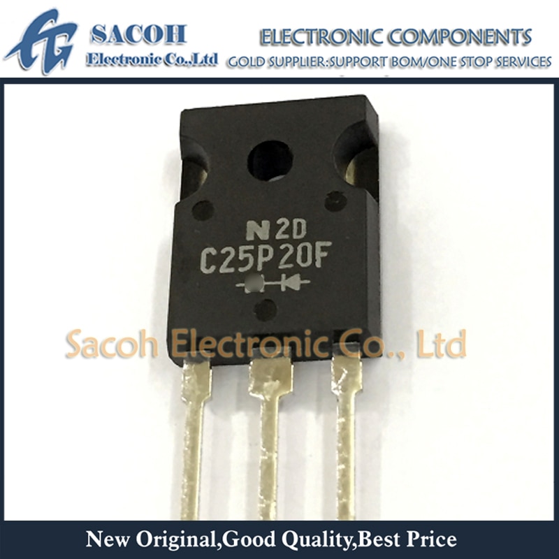 New Original 10Pcs C25P20F C25P30F C25P40F TO-247 25A 200V/300V/400V Cathode Common Ultra Fast Recovery Diode