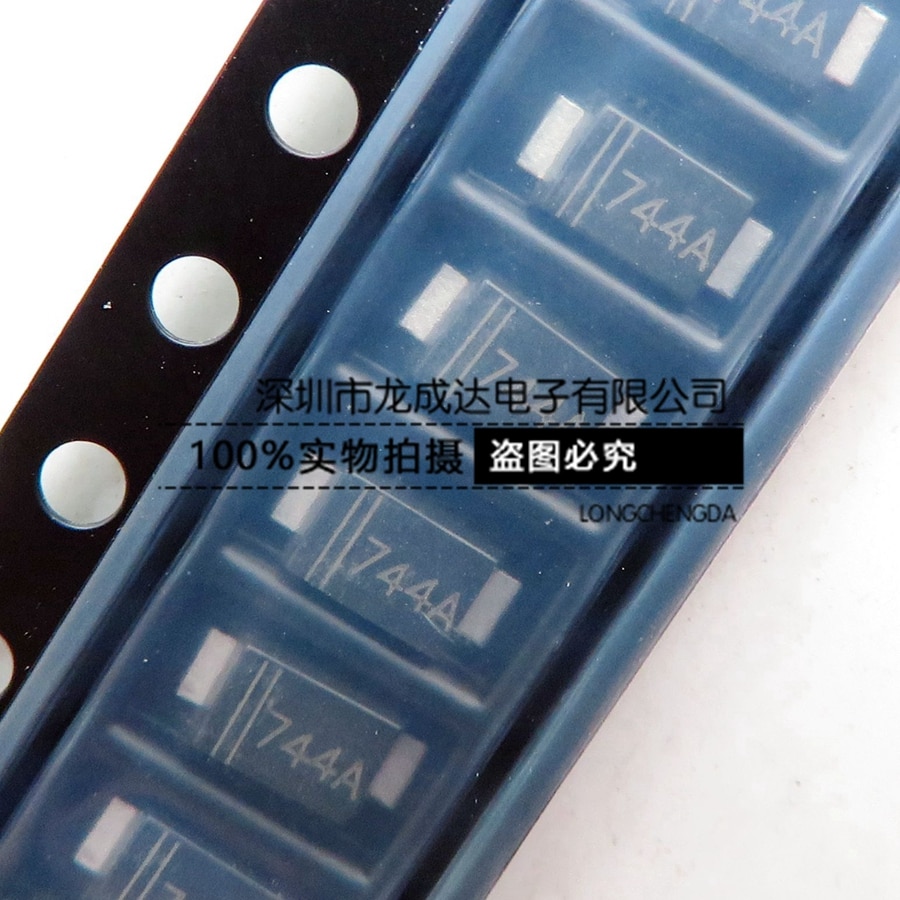 50pcs original new 1SMA4744 screen printing 744A DO-214AC/SMA 1W 15V regulator