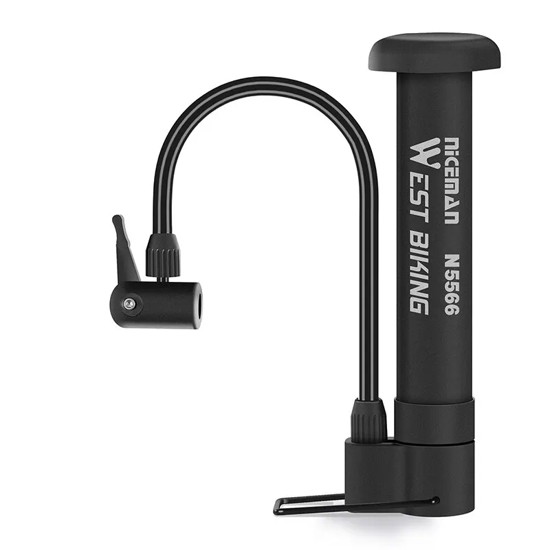 WEST BIKING MTB Bicycle Pump 80 PSI Bike Manual Air Pump Balloon Tire Inflator Schrader Valve Floor