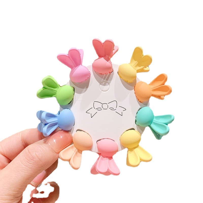10pcs Matte Plastic Mini Cartoon Hair Claws Clips Crab Baby Gilrs Sweet Small Hairpin Barrettes Headwear Fashion Accessories