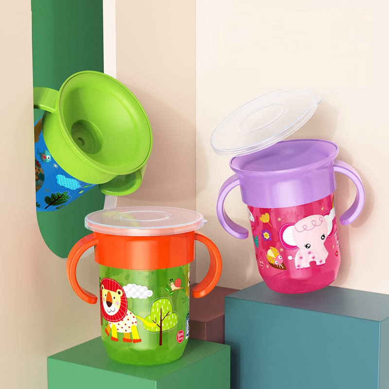 360 Degree Leak-proof Magic Cup Baby Drinking Cup Baby Choking Water Training Cup Children's Water Cups Bottle BPA Free wit