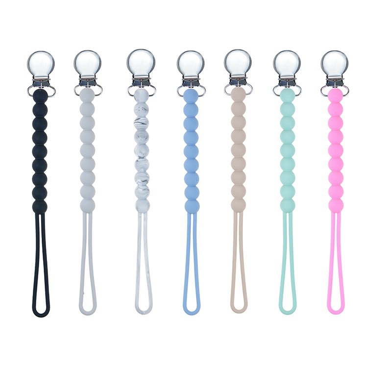 Baby Pacifier Clip Chain Teething Toys Holder Pacifier Soother Clips Leash Belt Nipple Holder for Infant Feeding