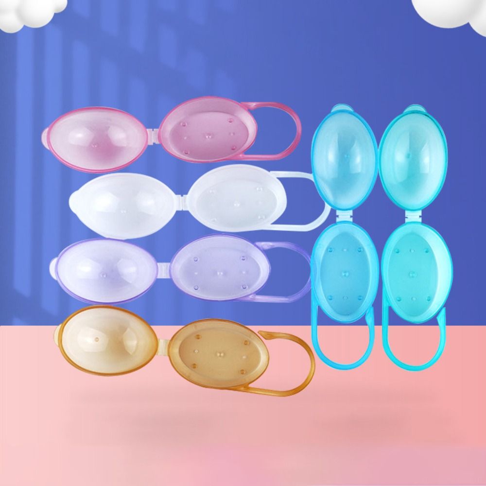4PCS Plastic Travel Storage Cover Holder Storage Case Pacifier Baby Container Solid Box Soother