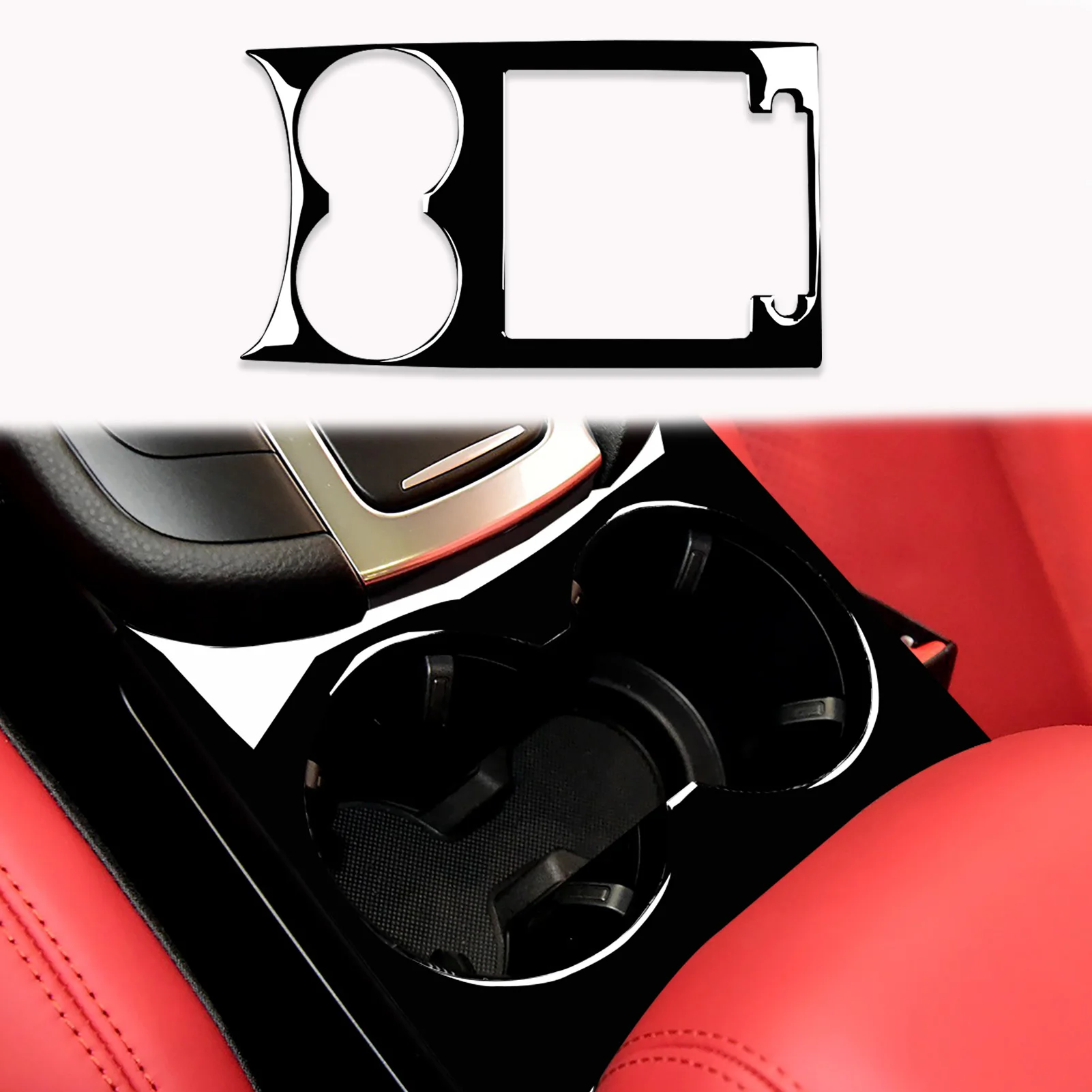 for Porsche MACAN 2014 2015 2016 2017 2018 2019-2021 Water Cup Panel Decoration Cover Trim Sticker