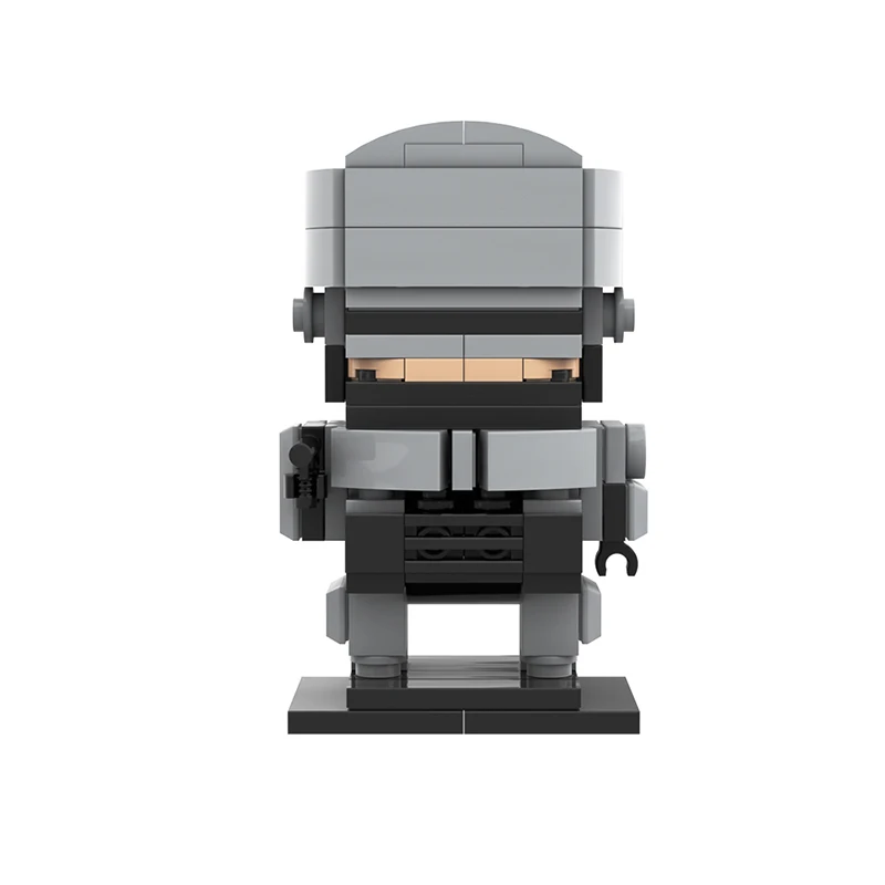 Gobricks Mechanical War Police Square Head MOC Building Blocks Sets DIY Creative Construction Bricks