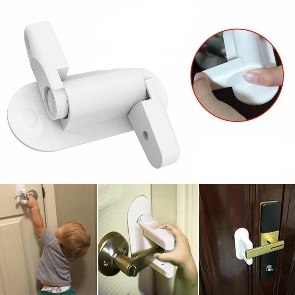 Universal Protection Device Proof Doors Adhesive Child Baby Safety Lock Security Latch Handles Lock Door Lever Lock