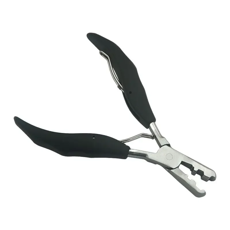 5.7 inch 2 in 1 Black Handle Plier with Flat Grooves 3mm and 5mm grooves Pre-Bonded Hair Extension