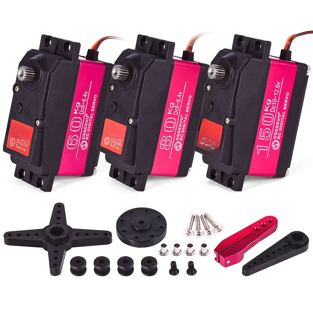 Servo RC 1/5 Servo Waterproof High Torque Servo 60Kg 80Kg 150Kg 8.4V Metal Gear Digital Servo For