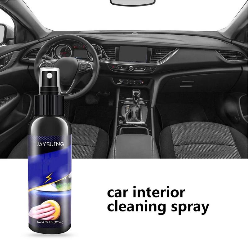 120ml Car Cleaning Spray Strong Cleaning Cleaner Spray For Auto And Home Car Instrument Panel Interior Leather Seat Care Agent