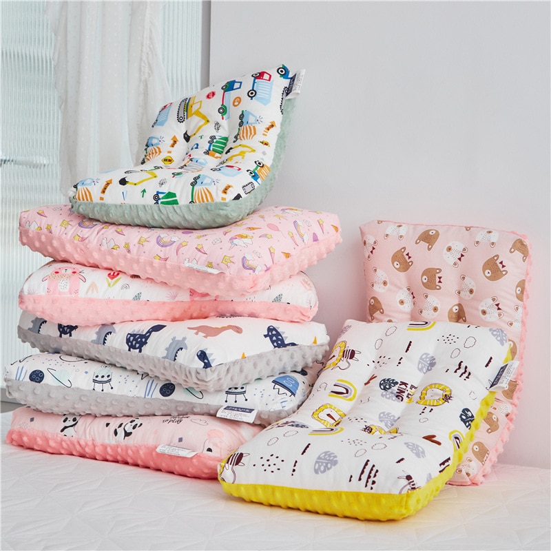 Soft Gauze Baby Pillow Comfortable Doudou velvet pillow For Newborns Baby Sleep Headrest Breathable Infant Kids Pillow