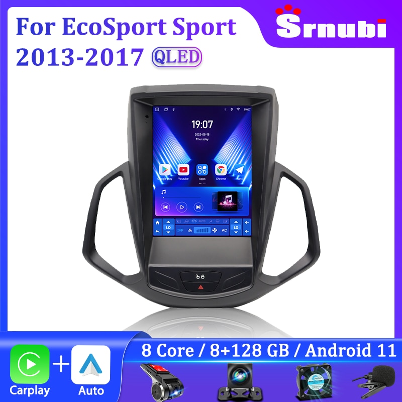 Srnubi 2Din Android Car Radio For Ford EcoSport Eco Sport 2014-2018 Multimedia Player Stereo Navigation Carplay Auto Head unit
