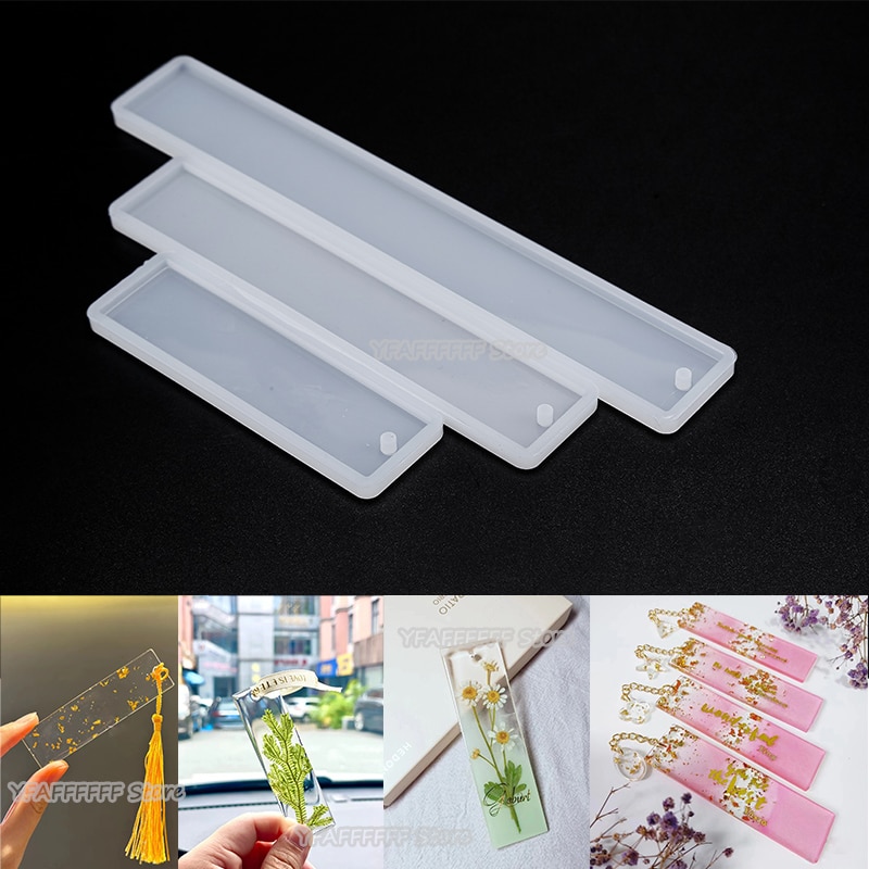 1/3Pcs Bookmark Mold Set DIY Pendant Resin Mold Crystal Epoxy Silicone Mold Rectangle Jewelry Making Casting Mould Handmade