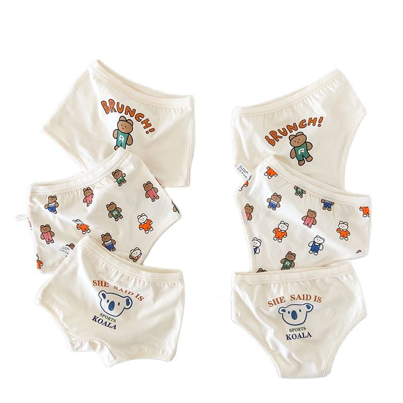 3Pcs Per Lot Spring thin cartoon triangle baby underwear pure cotton flat angle boys' underwear
