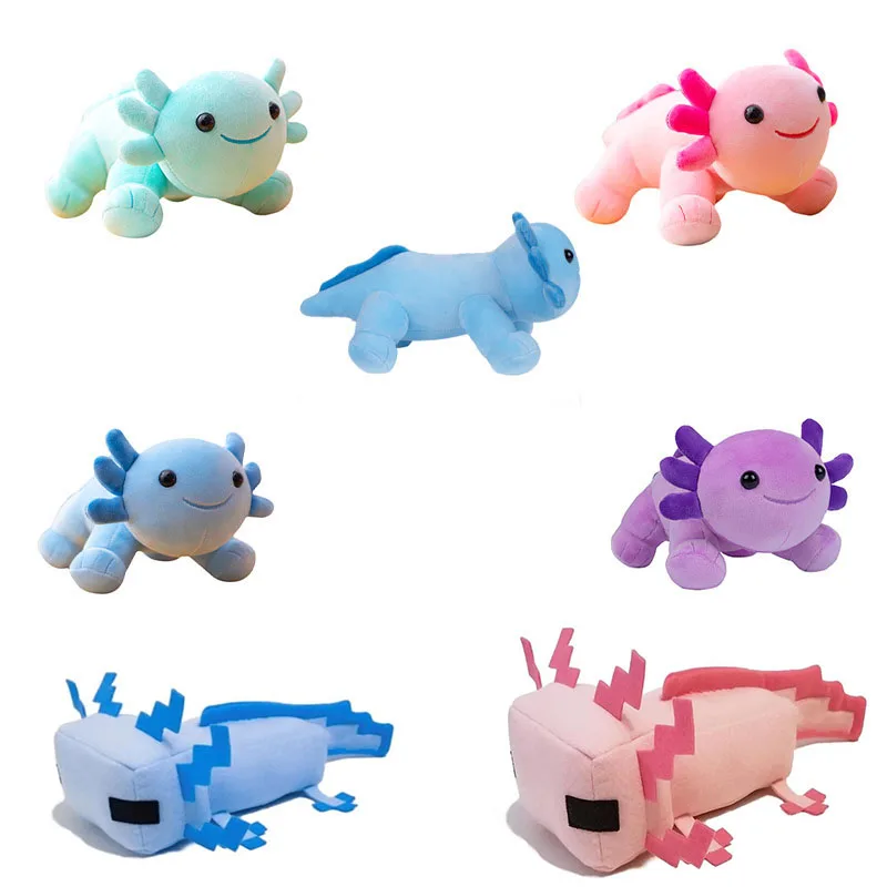 25cm Cute Stand Axolotl Stuffed Animal Plush Toy Pink Axolotl Plushie Pillow Doll Kids Birthday Gift