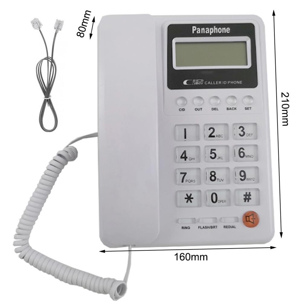 KX-8001 ID Telephone Wired Free Battery Telephone Desktop Retro Antique Landline Fixed Phone for Home Hotel Office
