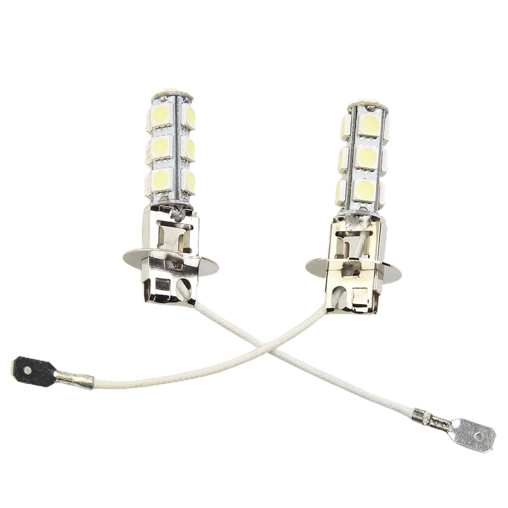 2pcs H3 LED 6V Car Light Fog Light DRL Driving Lamp Flashlight Torches Replace LED Bulbs Super Bright Lighting 6500K White