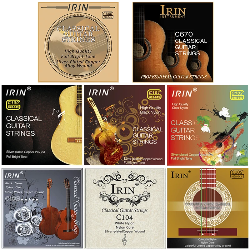 IRIN 6Pcs/set Classic Guitar Strings Nylon Guitar Strings Classic Guitar Rope Guitar Instrument