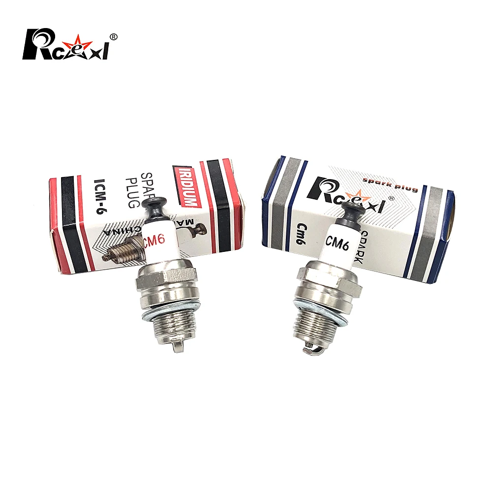 1 Piece Rcexl ICM6 CM6-10mm Iridium Spark Plug for Gas Engine DLE20/20RA/30/RA/40/55/55RA/60
