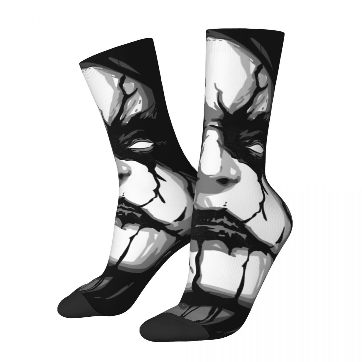 Happy Funny Men's Compression Socks Black Kult Vintage Harajuku Black Metal Hip Hop Novelty Seamless Crew Crazy Sock