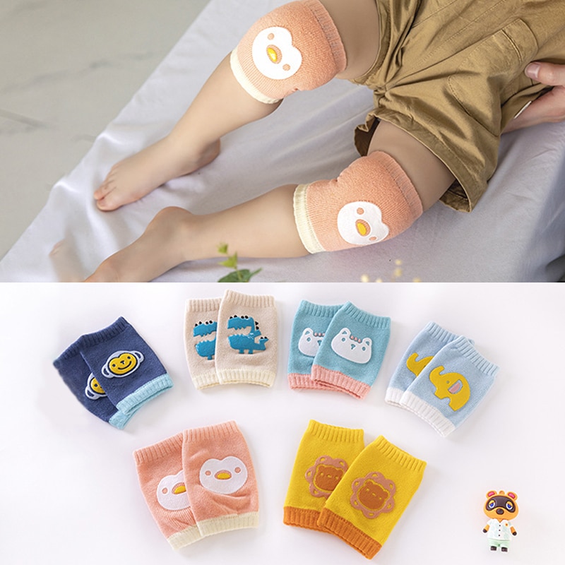 Cartoon Baby Crawling Knee Pads Safety For Baby Knee Protector Summer Toddler Infant Knee Socks Kids Kneecaps Elbow Cushion