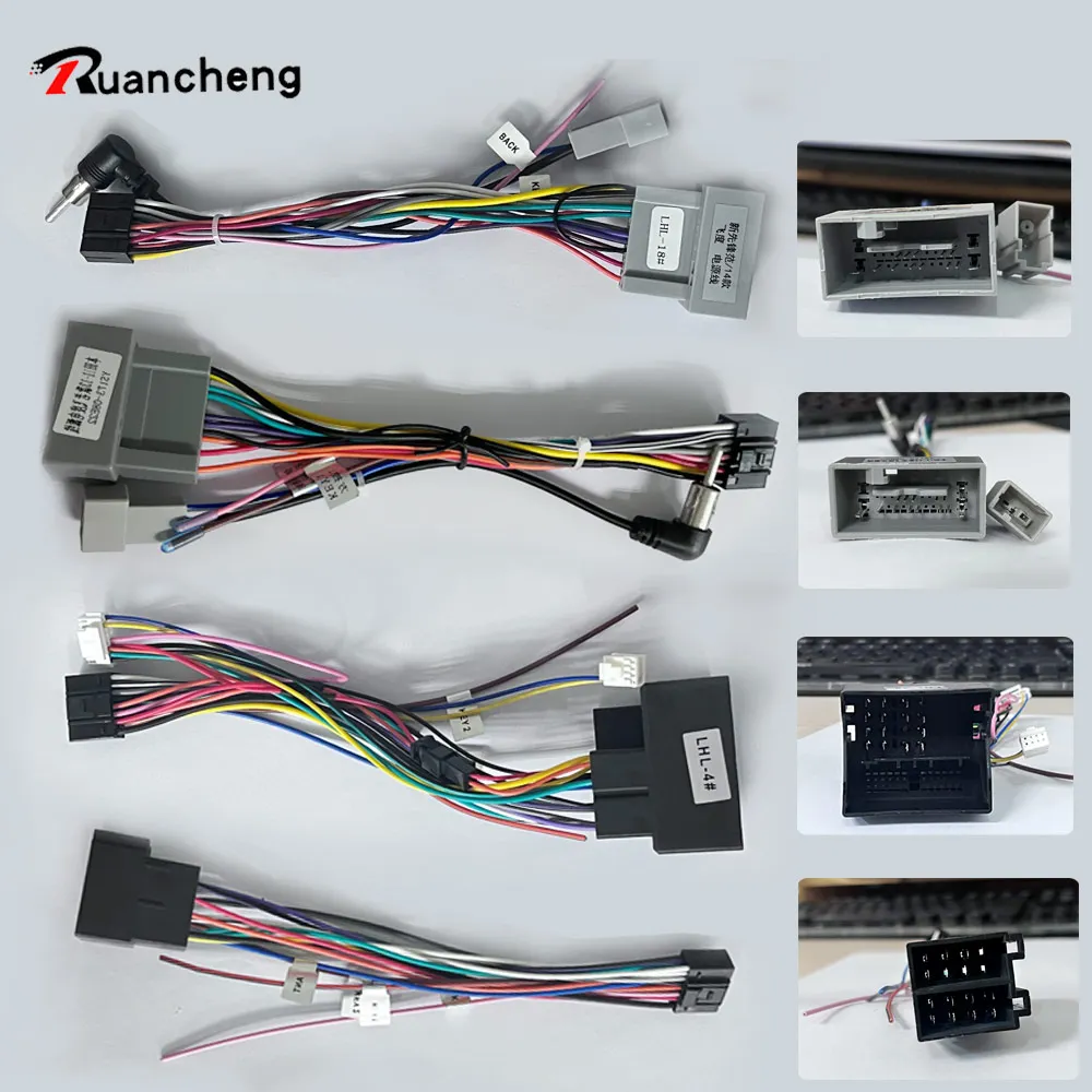 Ruancheng 2 din car Android radio cable for Hyundai Kia Honda Fit Volkswagen ISO High configuration