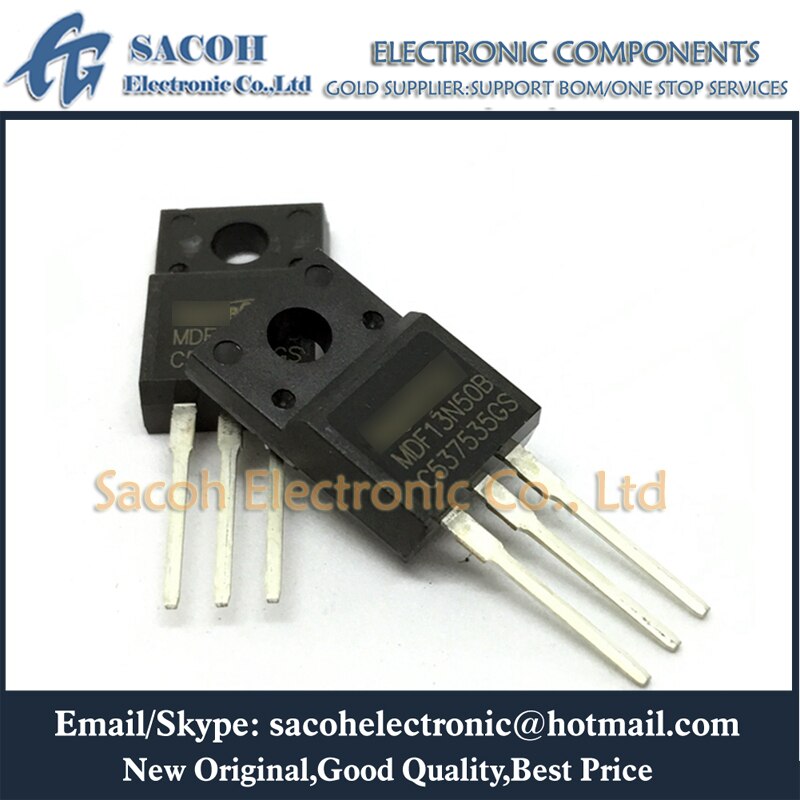 New Original 10Pcs MDF13N50B MDF13N50BTH MDF13N50G MDF13N50 MDF13N65B TO-220F 13A 500V Power MOSFET