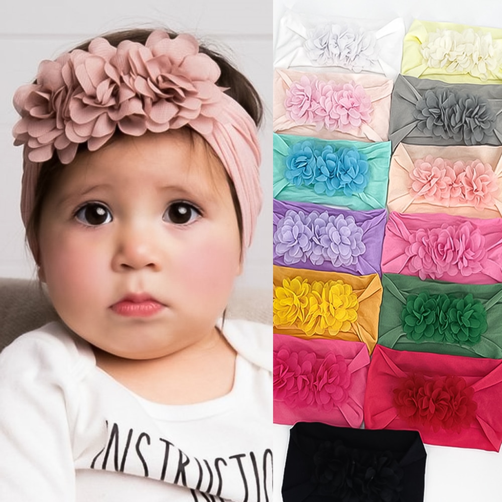 Flower Baby Headband Princess Elastic Floral Kids Baby Girl Headbands Children Hair Band Hair Accessories Kids Headwear