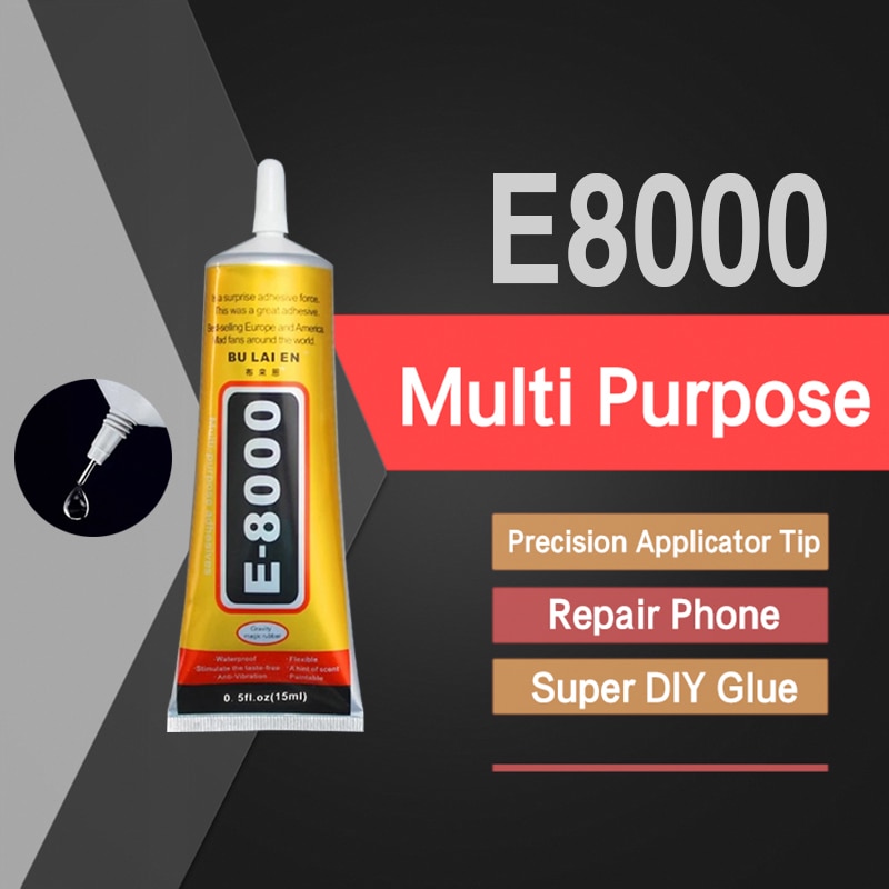 15ML E-8000 Multi Purpose Adhesive Repair Phone Back Cover Glass Jewelry Ornament Handicraft DIY Strong Glue E8000 Precision Tip
