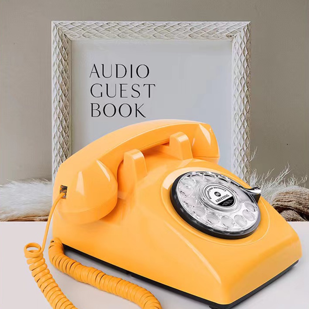 Vintage Audio Guestbook Wedding Confessional Recording Retro Phone Classic Rotary Dial Audio Guest Book Phone