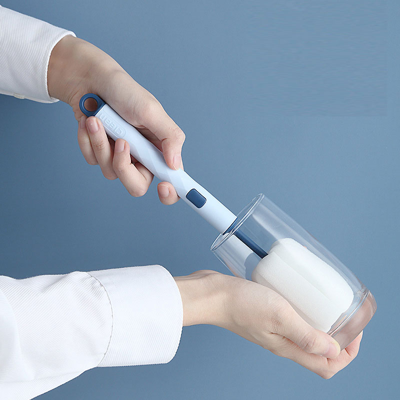 Bottle brush sponge brush cup brush removable cleaning brush long handle cup cleaning wash cup brush bottle cleaning brush