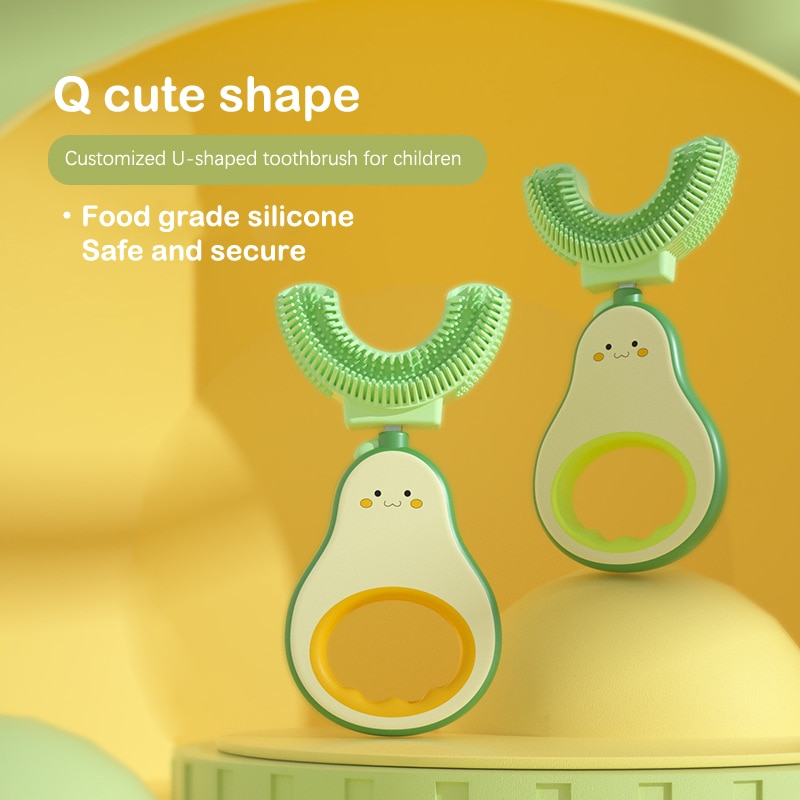 1Pc Baby Toothbrush Child Kids Manual U Shape Tooth Brush To Clean The Mouth Boy Girl Silicone Teeth Oral Care Cleaning Tool
