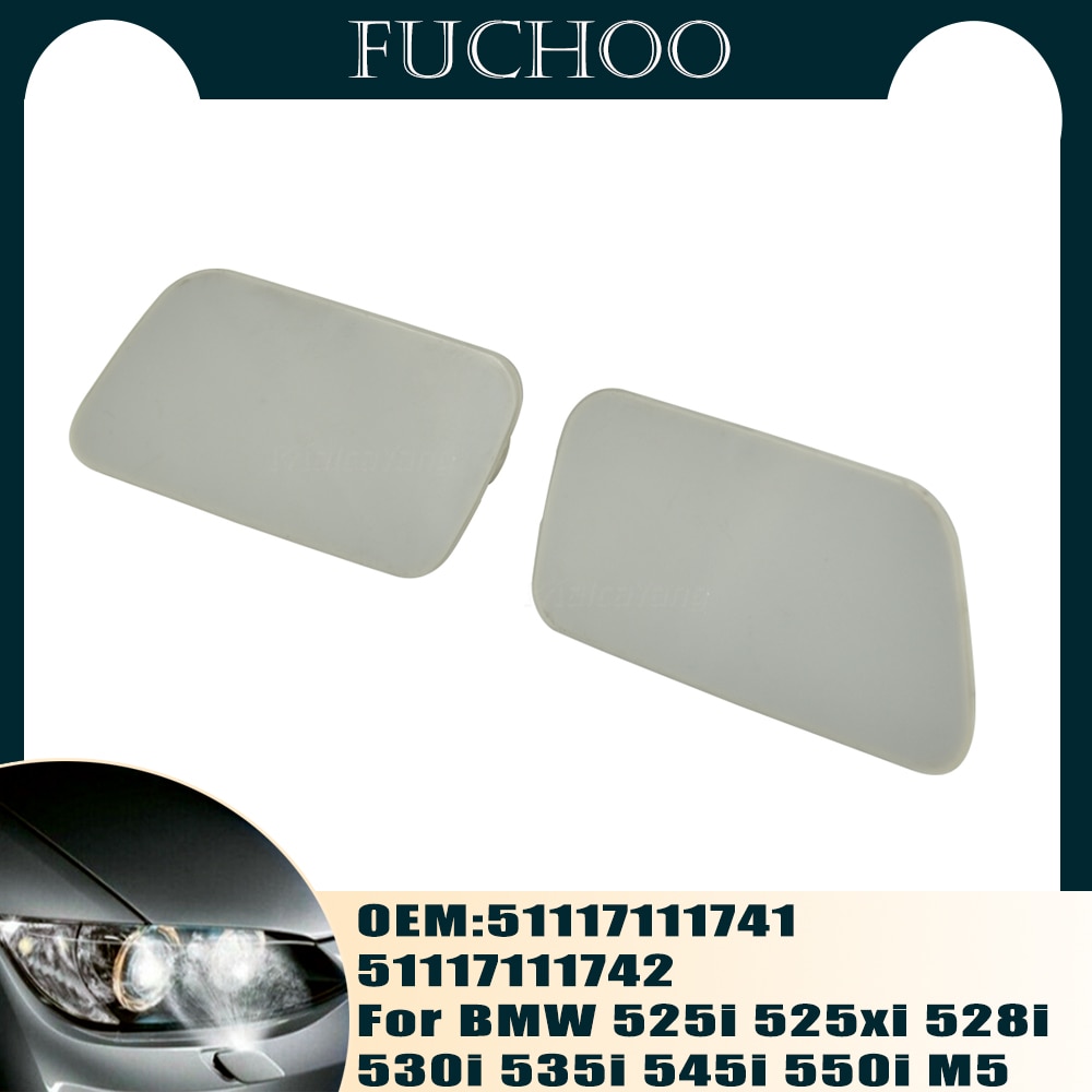 Auto Parts For BMW 525i 525xi 528i 530i M5 Headlight Washer Nozzle Cover Cap Unpainted Left/ Right side 51117111741 51117111742