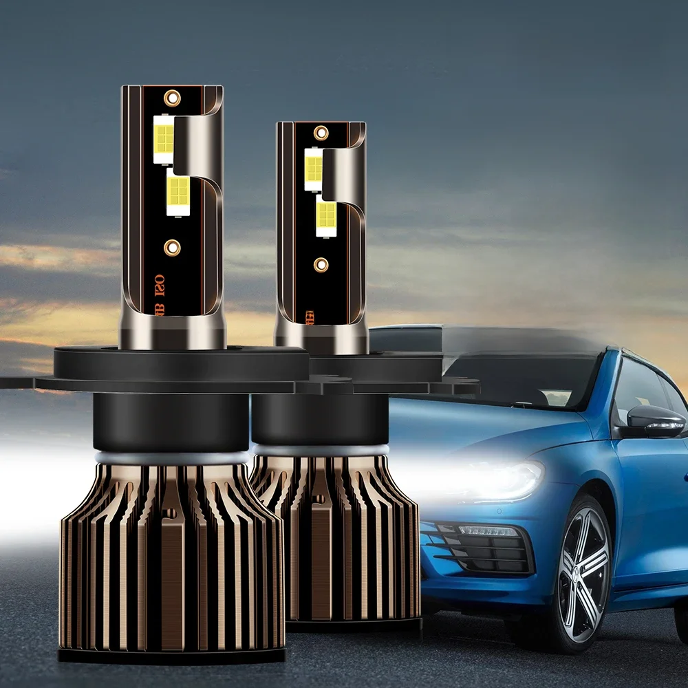 roadsun H4 LED Headlight H1 H7 H8 H9 H11 9005 HB3 9006 HB4 Car Led Lights 20000LM 120W 6500K CSP