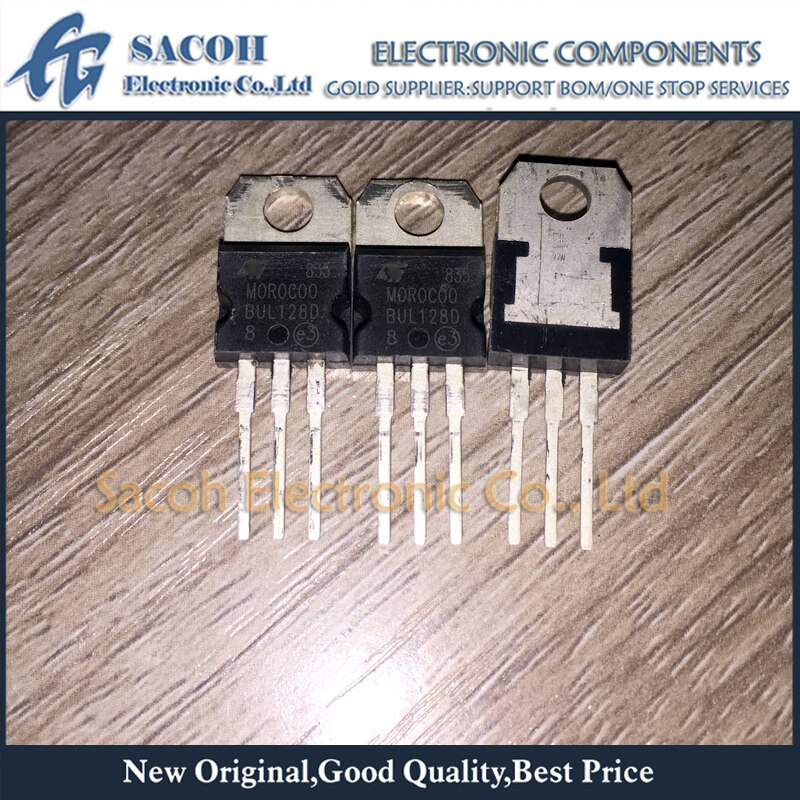 New Original 10Pcs BUL128D BUL128D-B BUL128 TO-220 4A 700V Silicon NPN Power Transistors