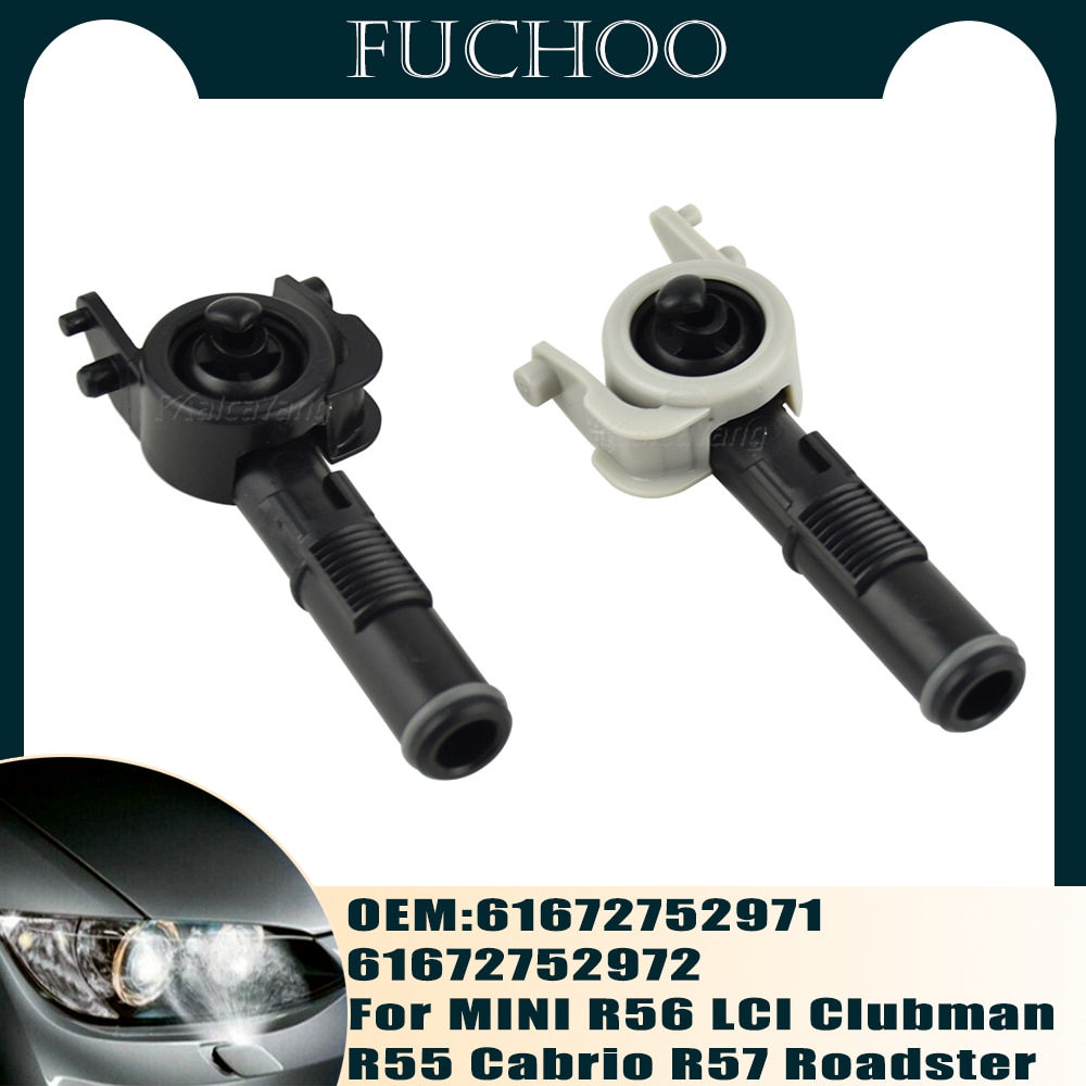 Auto Parts New Front Bumper Left Right Headlight Washer Wiper NozzleFor MINI R56 Clubman R55 Cabrio R57 Roadster R59 61672752971