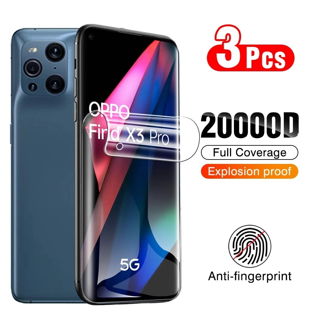 3PCS Full Cover Soft Hydrogel Film For OPPO Find X3 Pro Screen Protection For OPPO FindX3 Neo X3Pro Protector Film Not Glass