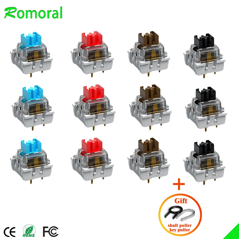 Keyboard Switches 10/40/80/120PCS For Cherry MX Mechanical Keyboard Switch Keyboard Blue Red Black