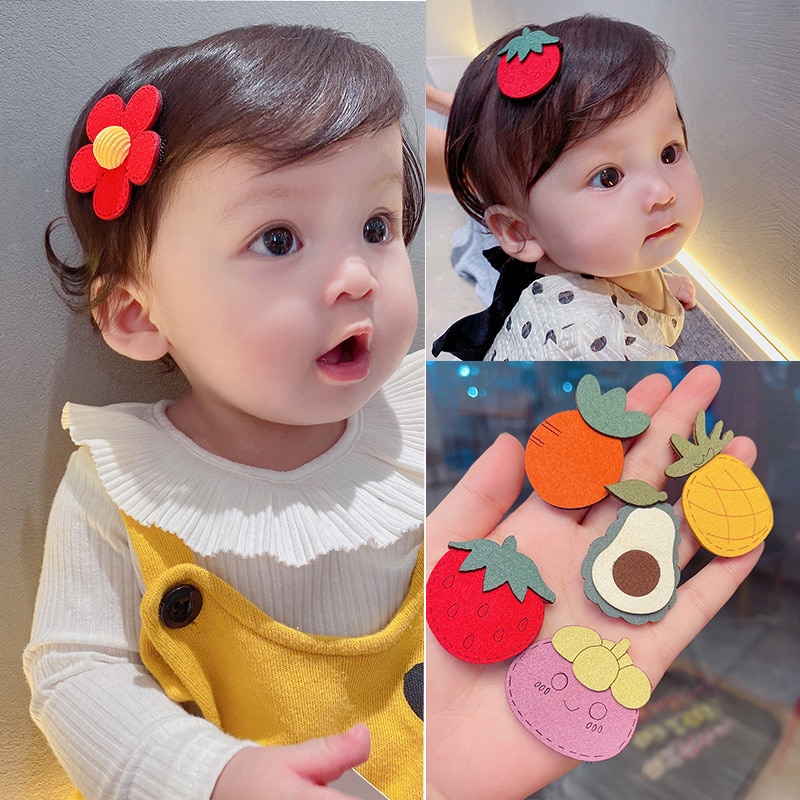 5Pcs Baby Hair Accessories Cute Simple Baby Hair Broken Bangs Stickers Children's Headwear