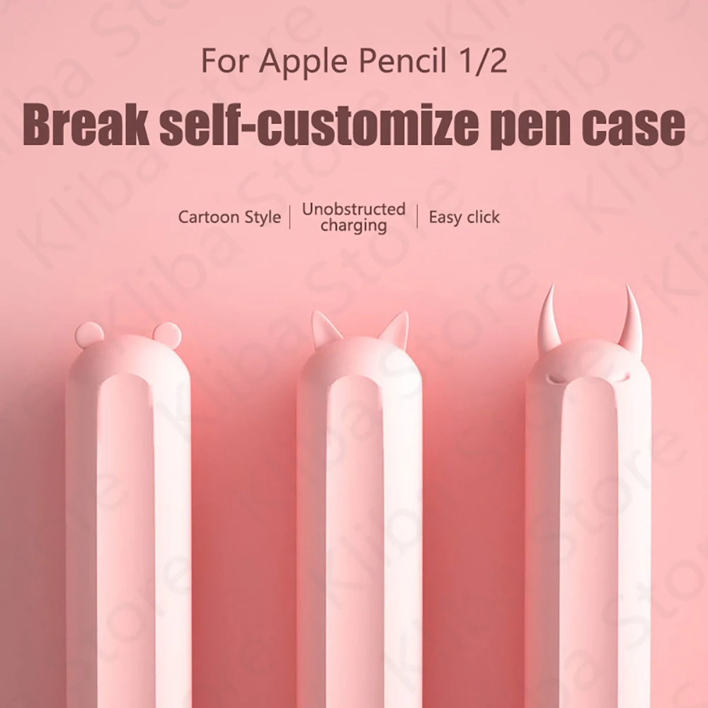 For Apple Pencil 2/1 Case For iPad Tablet Touch Pen Stylus Cartoon Protective Sleeve Cover Pencil