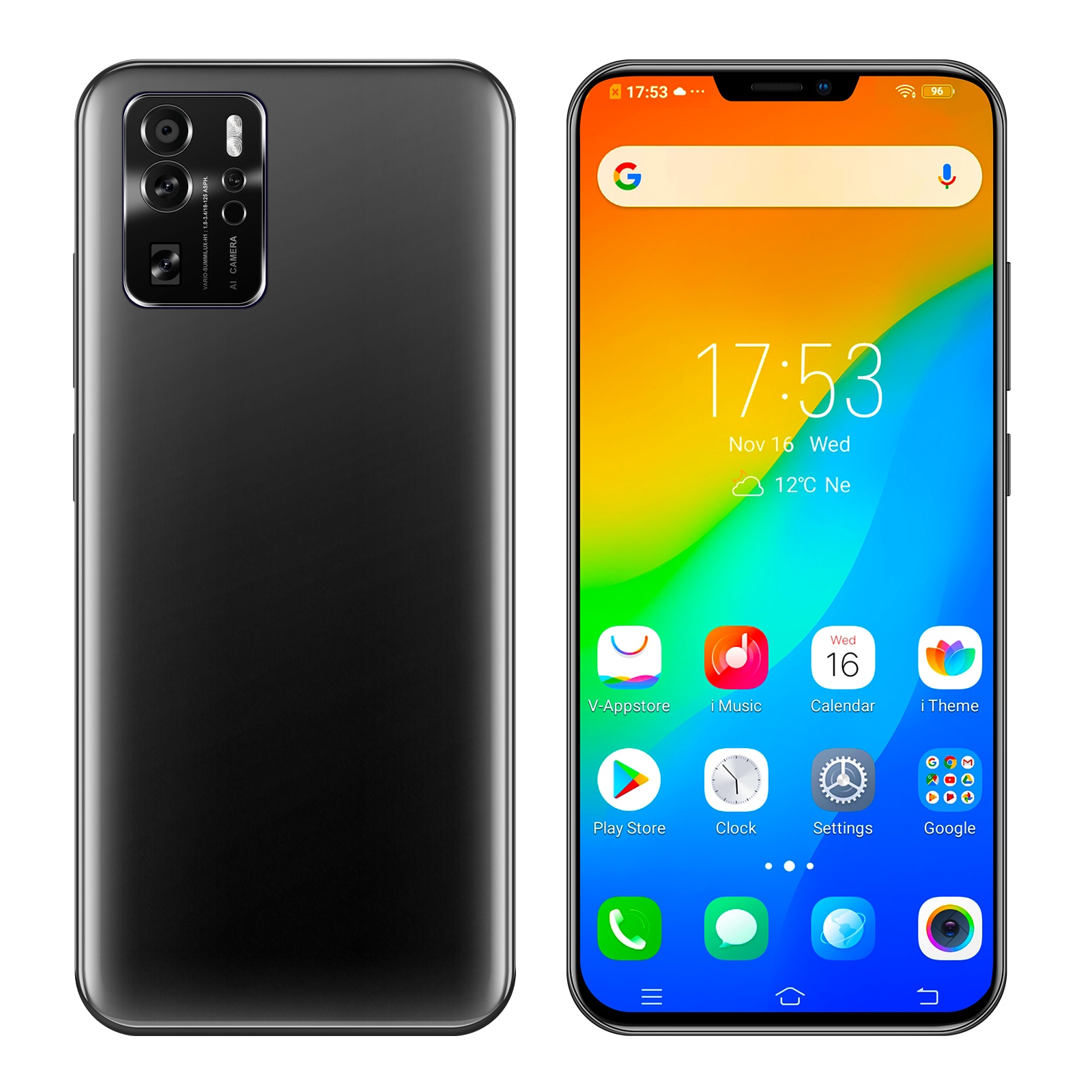 Global Version HTM N20 Pro Original Smartphone Android12 Face Unlock Mobile Phones HD FullScreen MTK Octa Core 2.0Ghz Cellphones